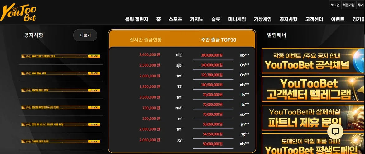 확인하세요 출금 현황 순위